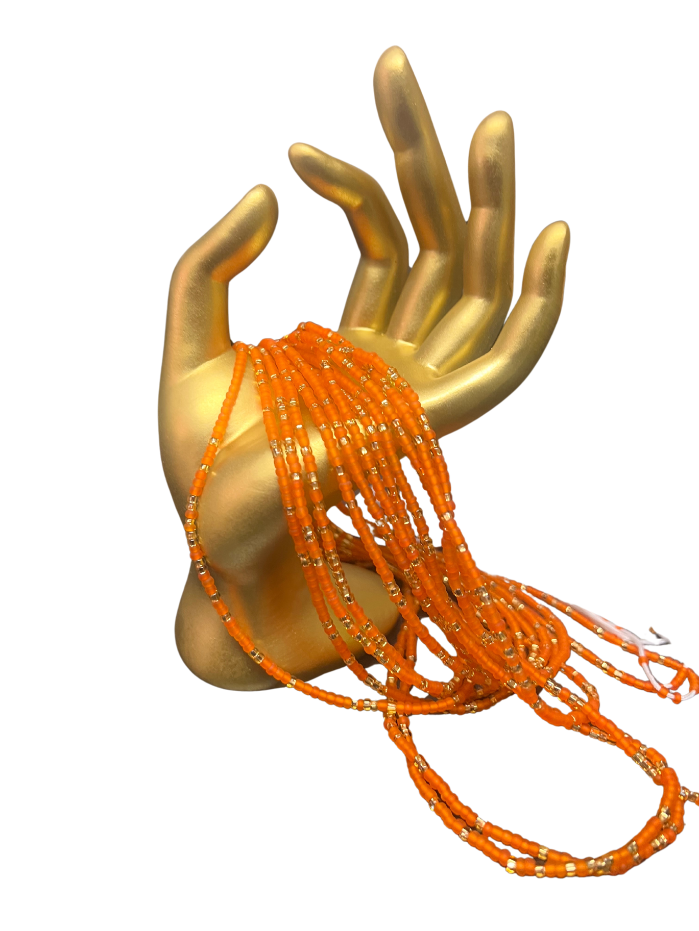 Small Orange & Gold Bead