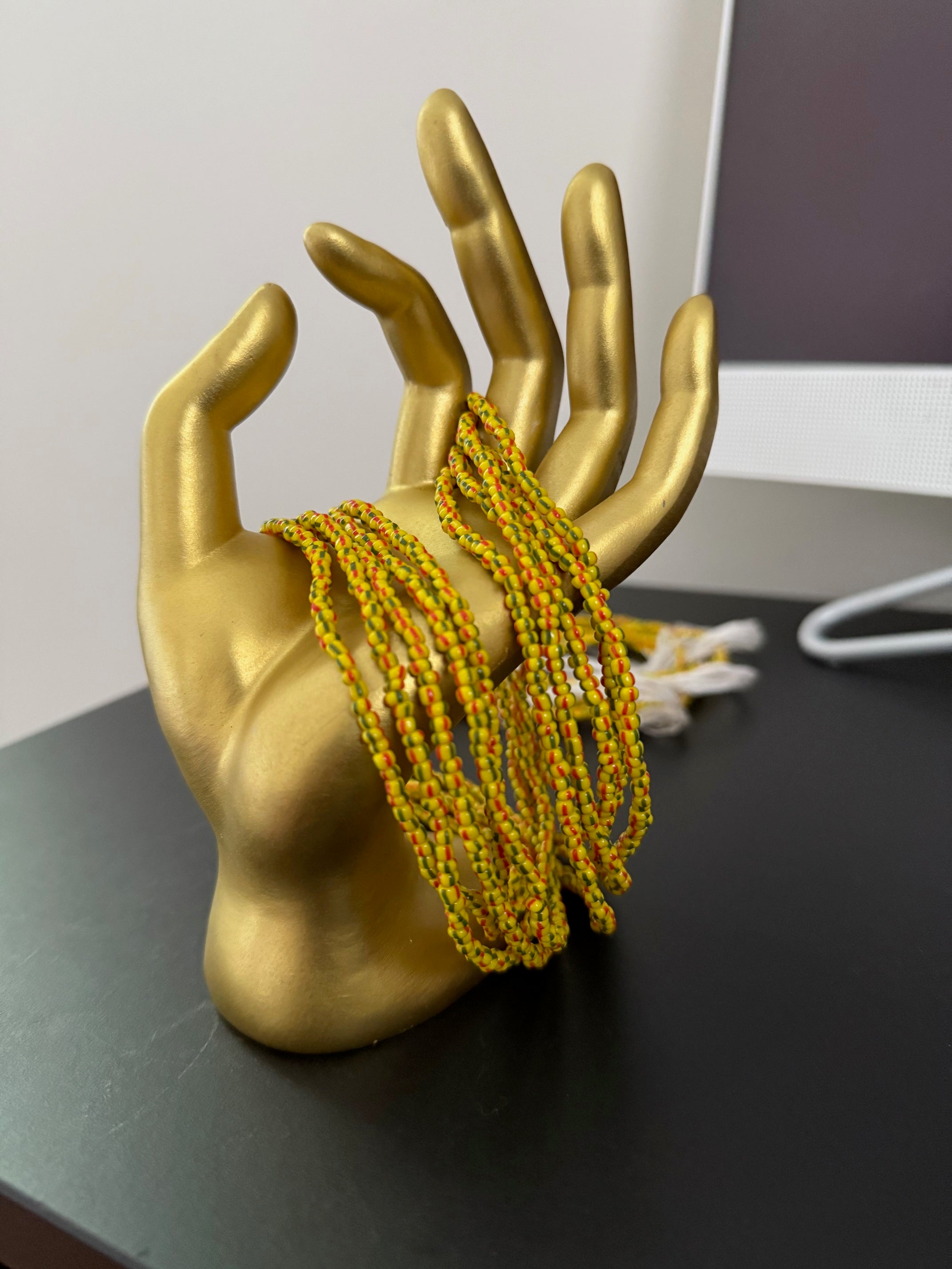 Small Yellow, Red, & Green Bead