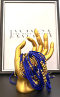 Royal Blue & Gold Small Bead