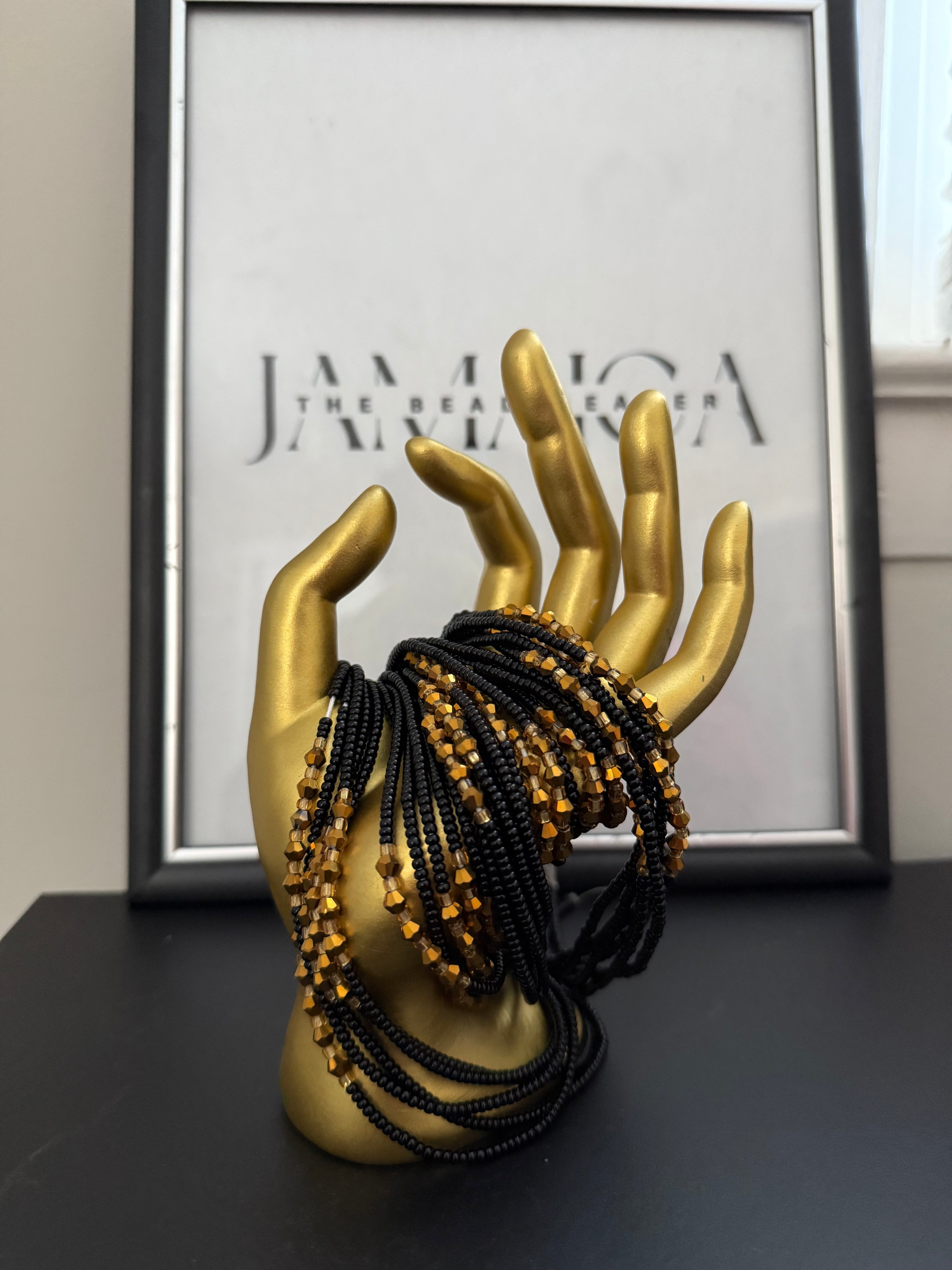 Black & Gold Small Bead