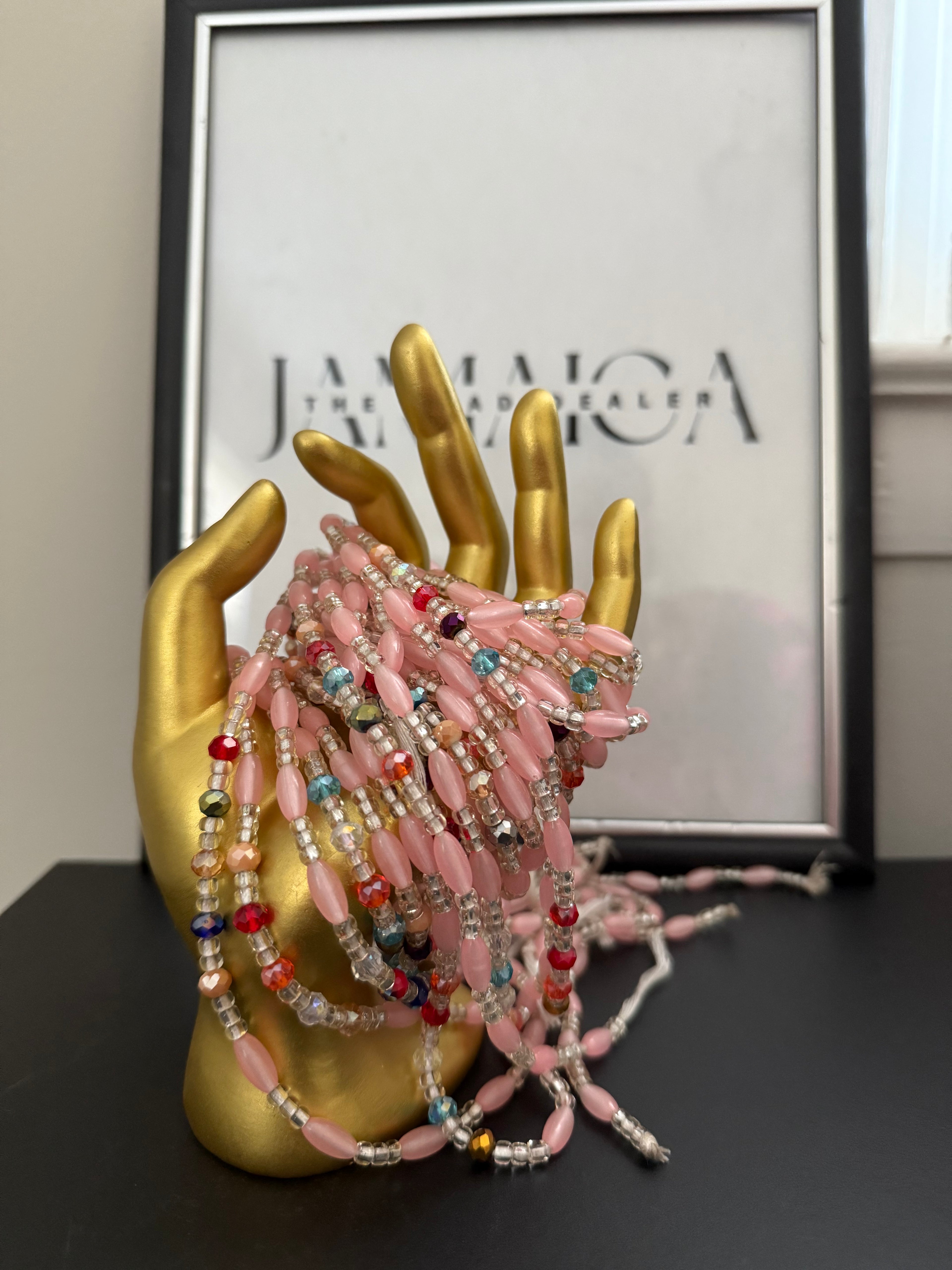 Pink & Multi Clear Bead