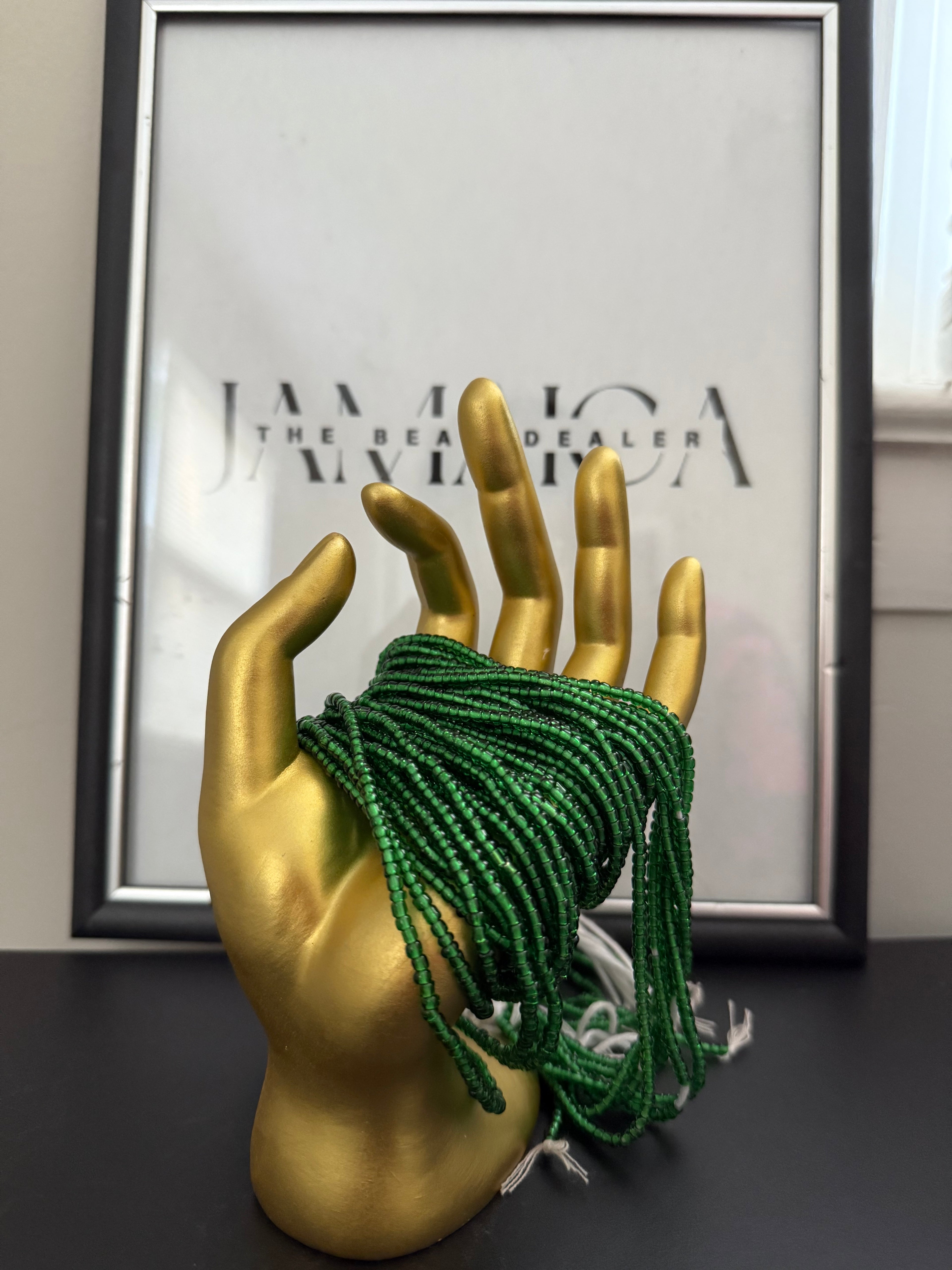 Small Green Glass Bead