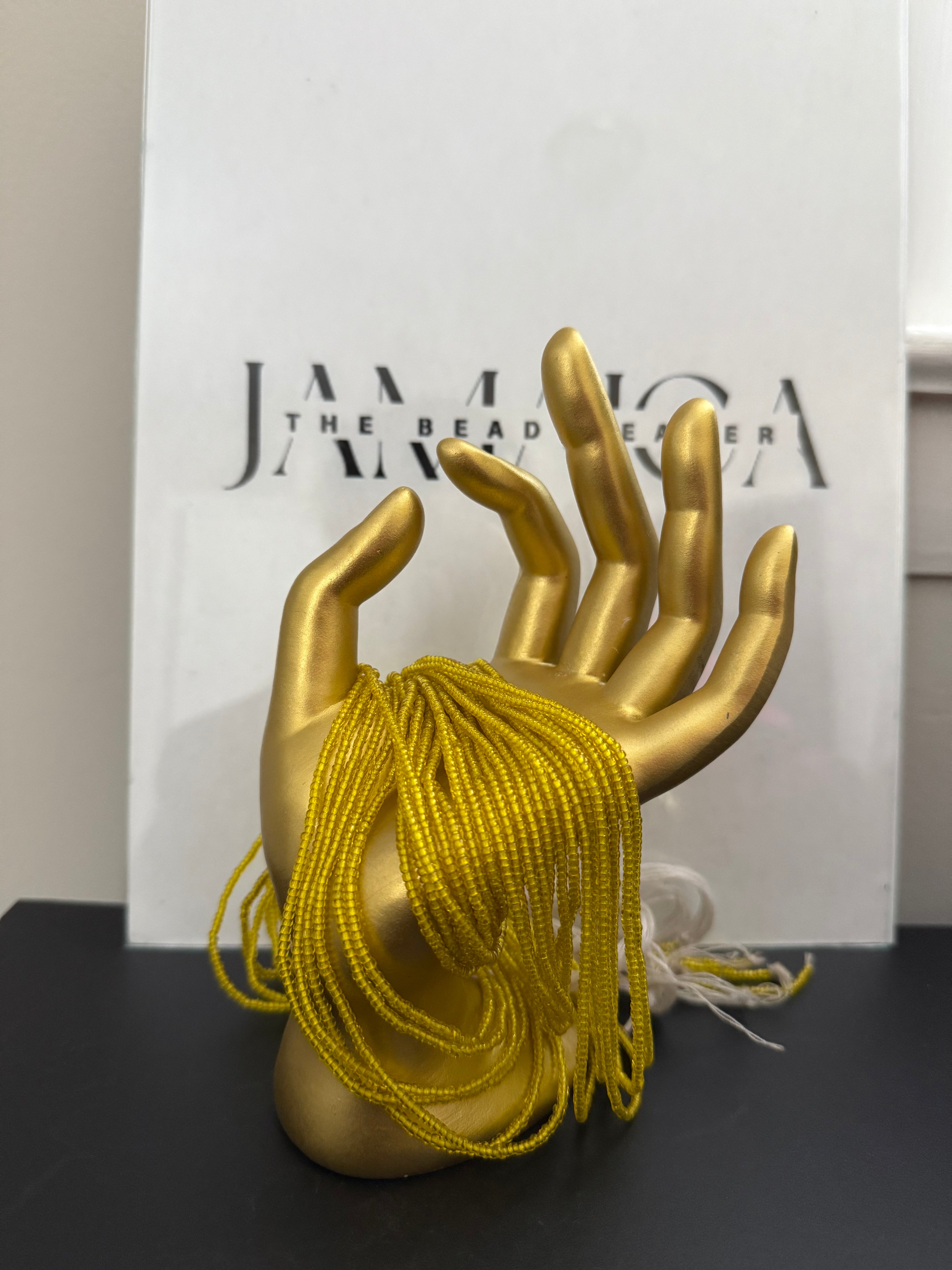 Small Yellow Glass Bead