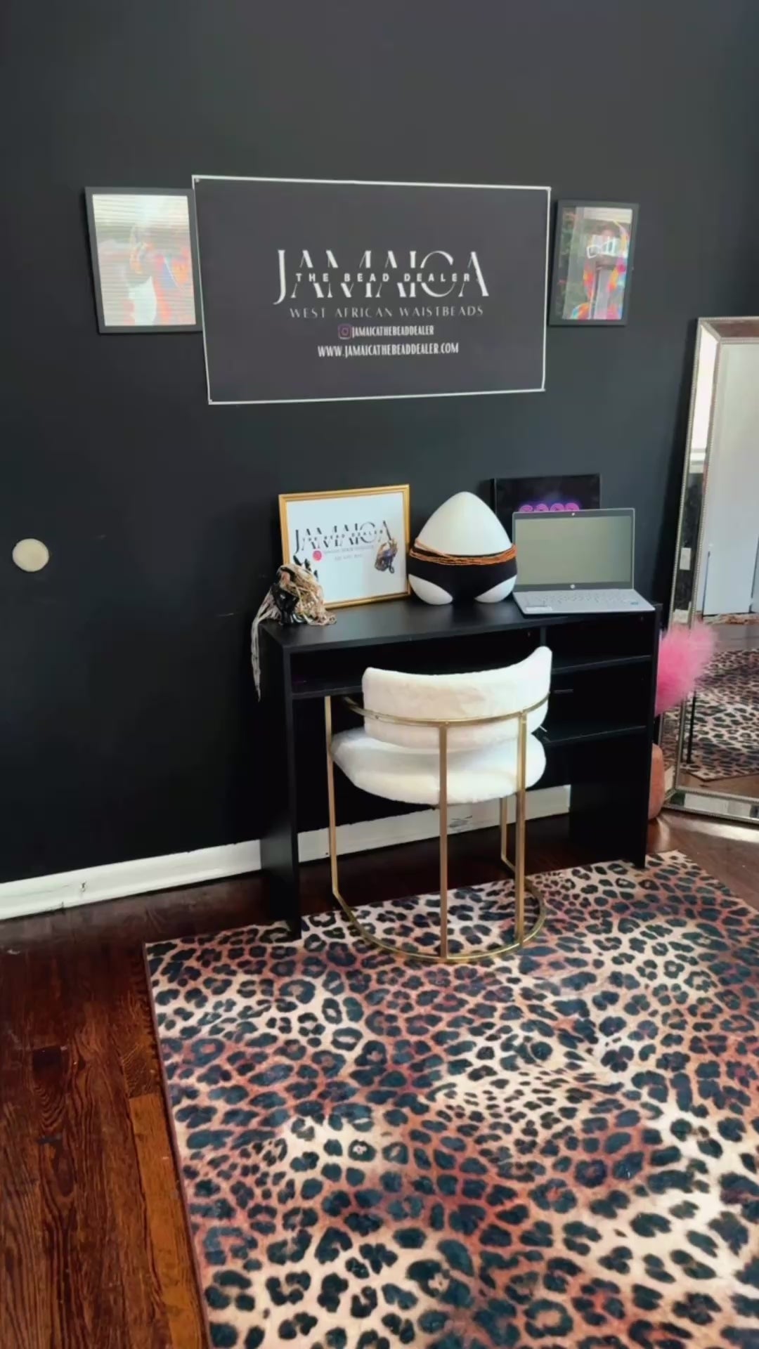 Fluorescent Red & Heart Bead